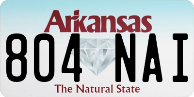 AR license plate 804NAI