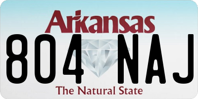 AR license plate 804NAJ