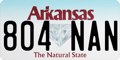 AR license plate 804NAN