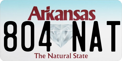 AR license plate 804NAT