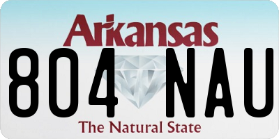 AR license plate 804NAU