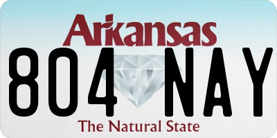 AR license plate 804NAY
