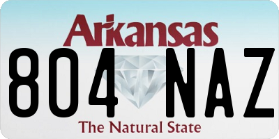 AR license plate 804NAZ