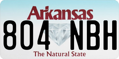 AR license plate 804NBH