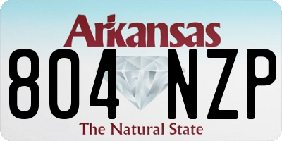 AR license plate 804NZP
