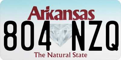 AR license plate 804NZQ