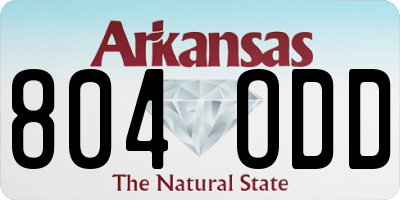AR license plate 804ODD