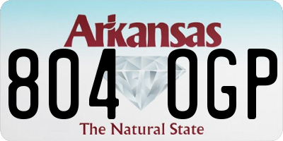 AR license plate 804OGP