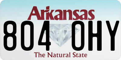 AR license plate 804OHY