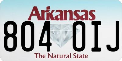 AR license plate 804OIJ
