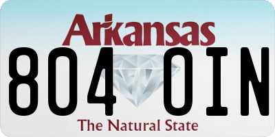 AR license plate 804OIN