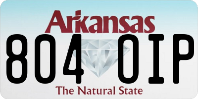 AR license plate 804OIP