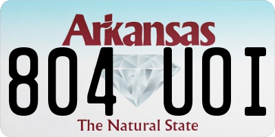 AR license plate 804UOI