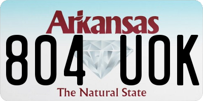 AR license plate 804UOK
