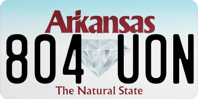 AR license plate 804UON