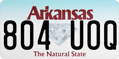 AR license plate 804UOQ