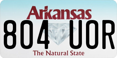 AR license plate 804UOR
