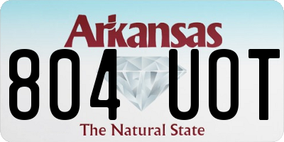AR license plate 804UOT