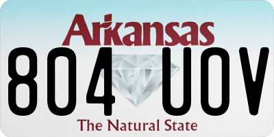 AR license plate 804UOV