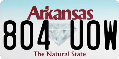 AR license plate 804UOW