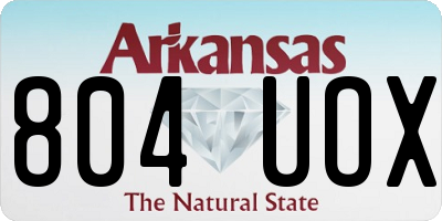 AR license plate 804UOX