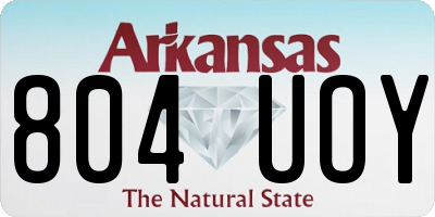 AR license plate 804UOY