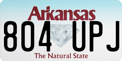 AR license plate 804UPJ