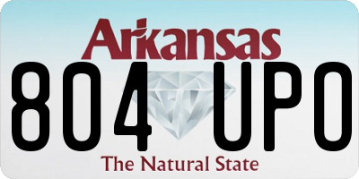 AR license plate 804UPO