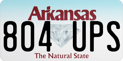 AR license plate 804UPS