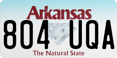 AR license plate 804UQA