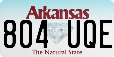 AR license plate 804UQE