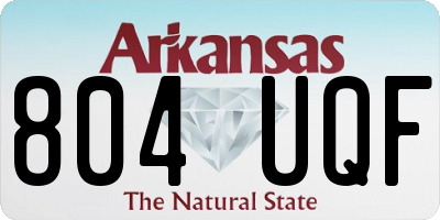 AR license plate 804UQF