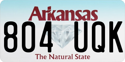 AR license plate 804UQK