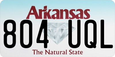AR license plate 804UQL