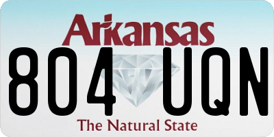 AR license plate 804UQN