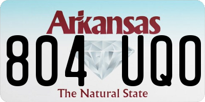 AR license plate 804UQO