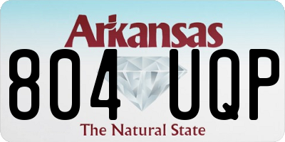 AR license plate 804UQP