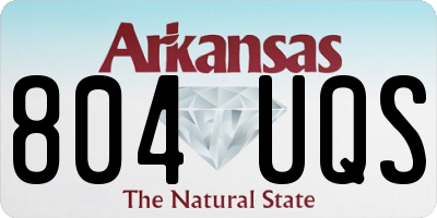 AR license plate 804UQS