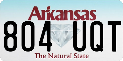 AR license plate 804UQT