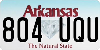 AR license plate 804UQU