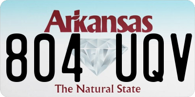 AR license plate 804UQV