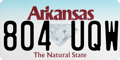 AR license plate 804UQW