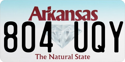 AR license plate 804UQY