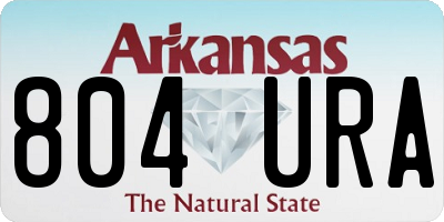 AR license plate 804URA