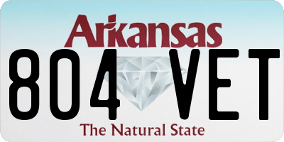 AR license plate 804VET