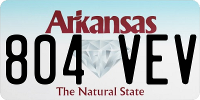 AR license plate 804VEV