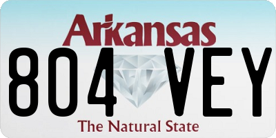 AR license plate 804VEY