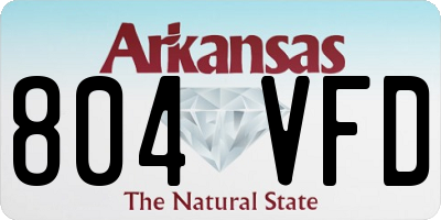 AR license plate 804VFD