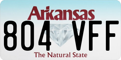 AR license plate 804VFF