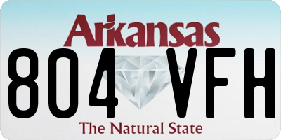 AR license plate 804VFH